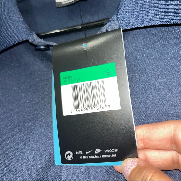 Nike Golf mens size XL navy blue brand new short sleeve shirt - Picture 2 of 5